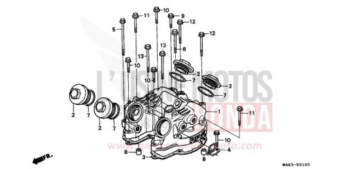 COUVERCLE DE CULASSE FX650Y de 2000